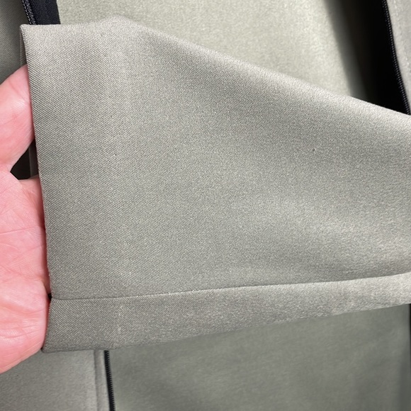 Vintage LESLIE BELLE Blazer front zip embroidery sage green - Picture 11 of 15